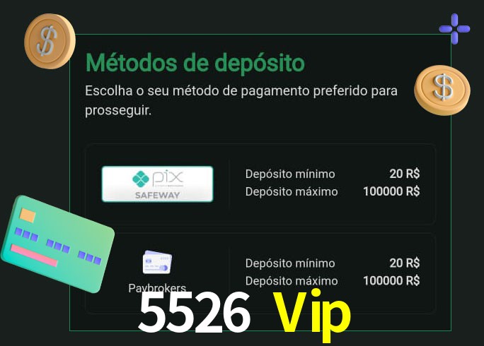 O cassino 5526 Vip oferece uma grande variedade de métodos de pagamento